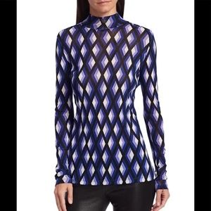 Diane Von Furstenberg Mesh turtleneck S  Anthropologie
